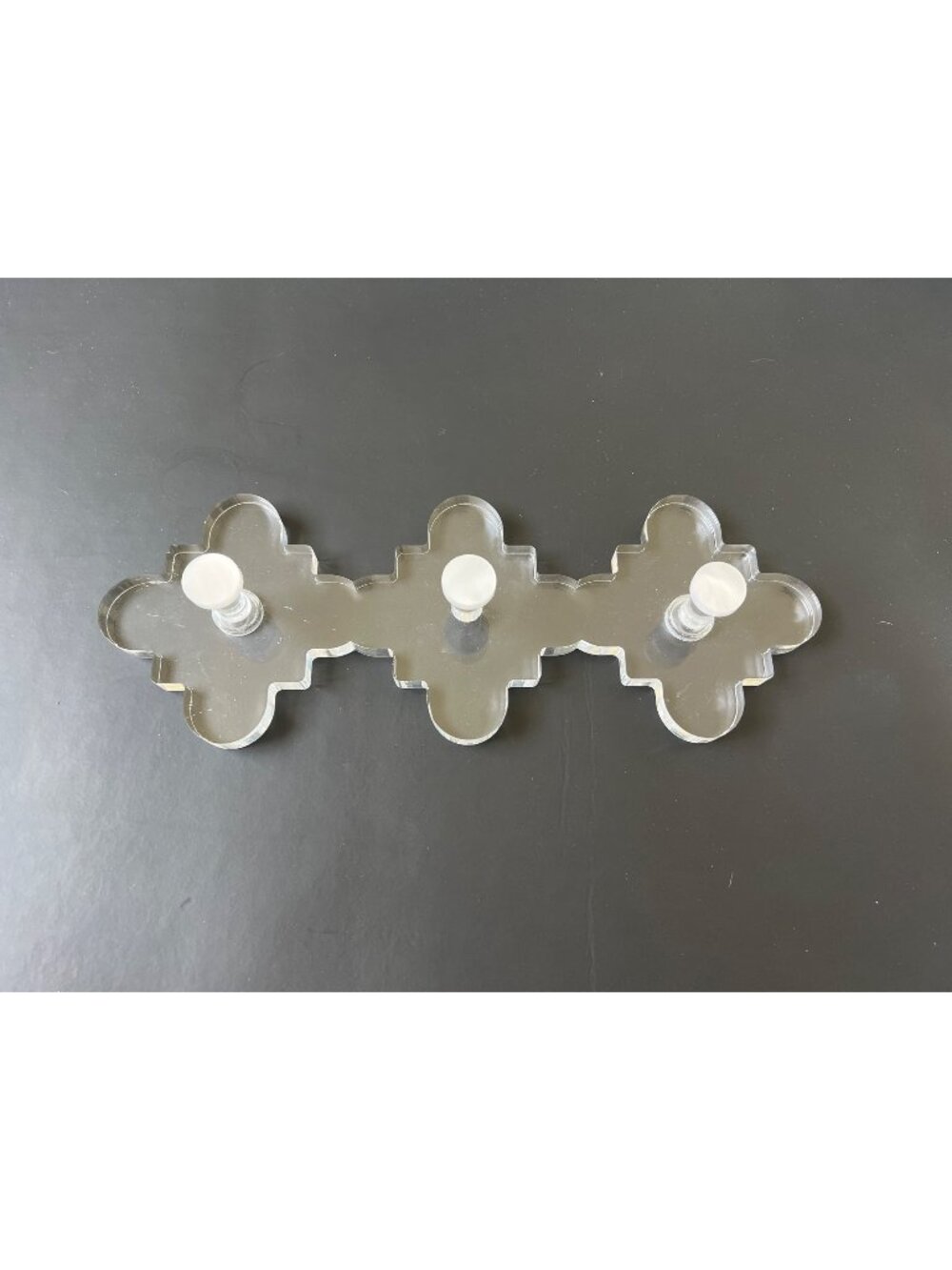 Acrylic Lattice Wall Mount With Hooks Clear 3 Hooks